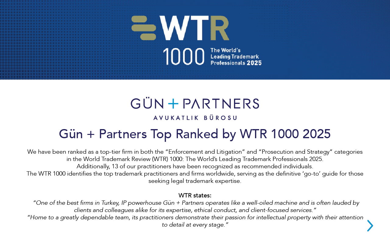 Gün + Partners Top Ranked by WTR 1000 2025
