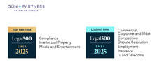 Gün + Partners Ranked in The Legal 500 2025